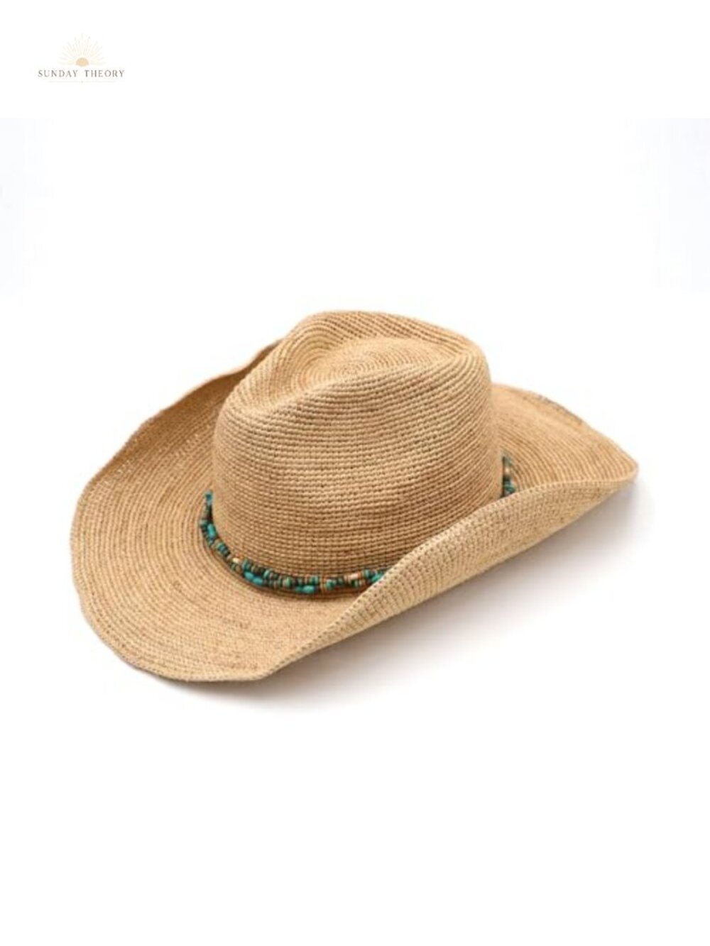 Raffia Straw Cowboy Hat for Women Summer Beach Sun Hat